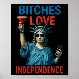 Retro Es Love Independence Funny 4th Of July _2 Poster