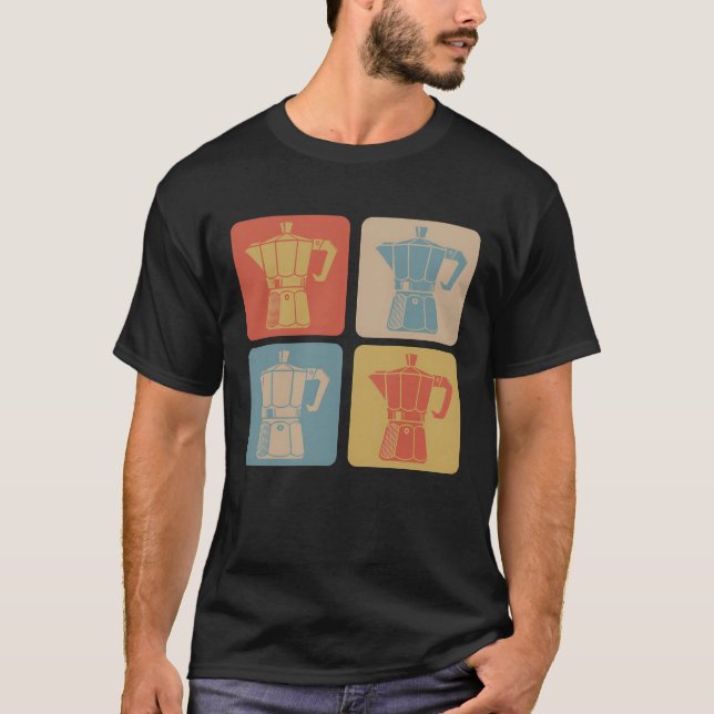 Retro Espresso Maker gift T-Shirt (Front)