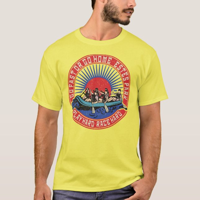 Retro Estes Park Rafting. T-Shirt (Front)