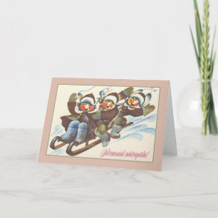 Retro Estonian Rõmsaid Nääripühi Christmas Card