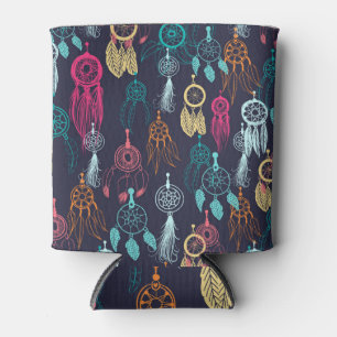 Retro Ethnic Doodle: Dreamcatcher Collection Can Cooler