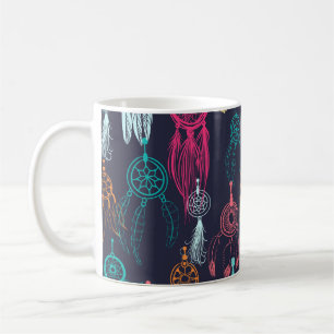 Retro Ethnic Doodle: Dreamcatcher Collection Coffee Mug