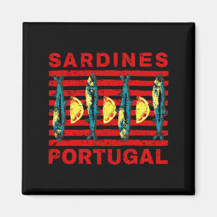 Retro European Summer Sardines Portugal Vintage Magnet