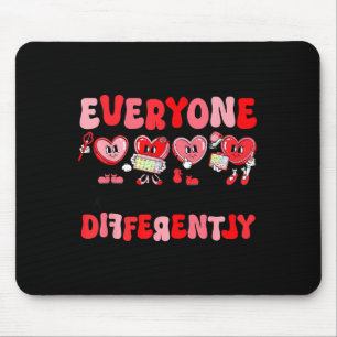 Retro Everyone Communicates Differently Autism Val Mouse Mat
