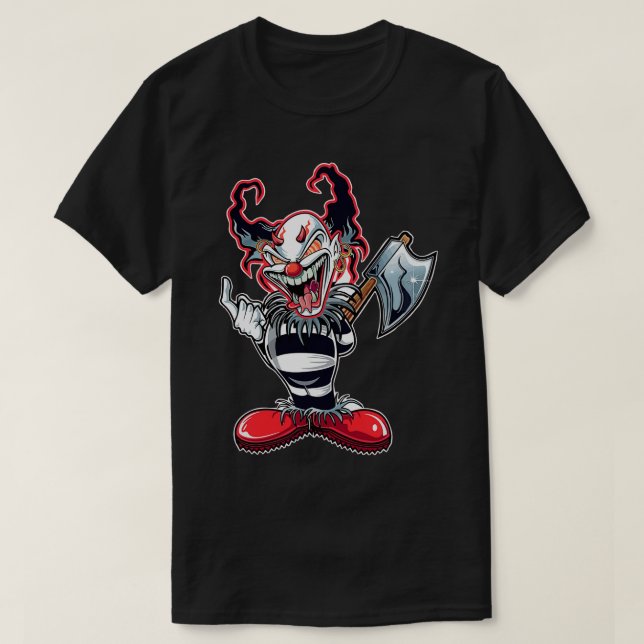 Retro Evil Clown T-Shirt (Design Front)