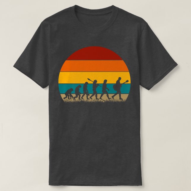 Retro Evolution of Guitar PlayerAcoustic Guitar Ev T-Shirt (Design Front)