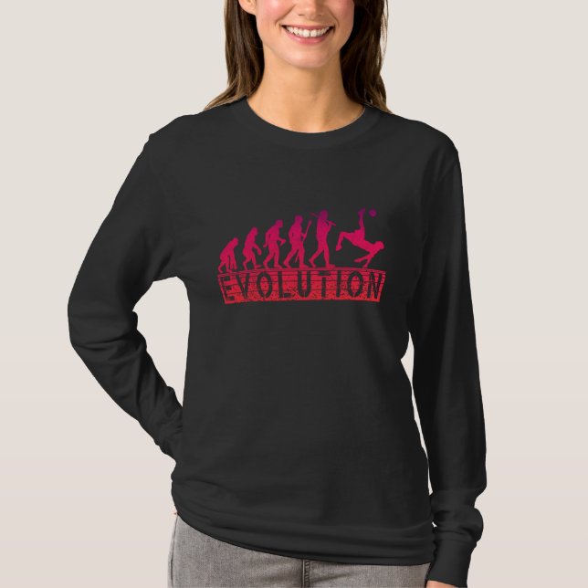Retro Evolution Of Soccer  Soccer Evolution Footba T-Shirt (Front)