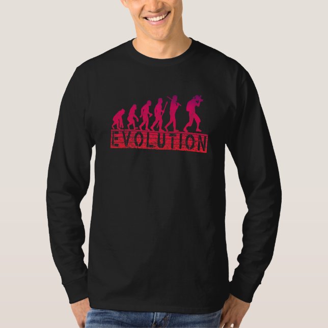 Retro Evolution Photographer Camera Photography T-Shirt (Front)