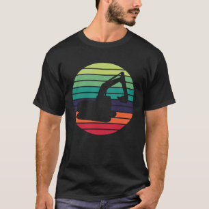 Retro Excavator Vintage Digger Excavator Driver T-Shirt