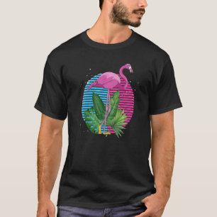 Retro Exotic Animal Lover Tropical Bird Pink Flami T-Shirt