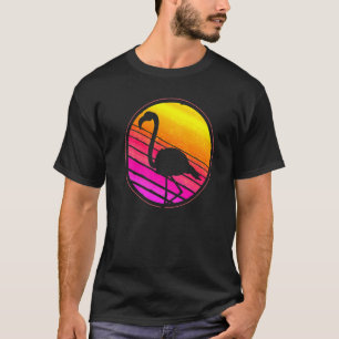 Retro Exotic Bird Animal  Tropical Animal Pink Fla T-Shirt