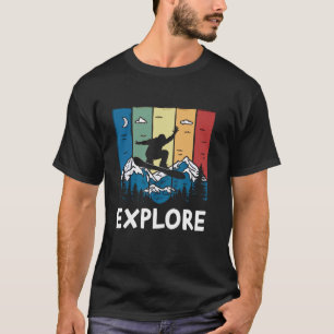 Retro Explore Snowboarding Retro Snowboarder Men W T-Shirt