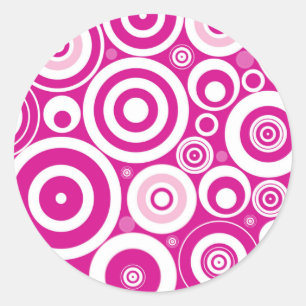 Retro Explosion Classic Round Sticker