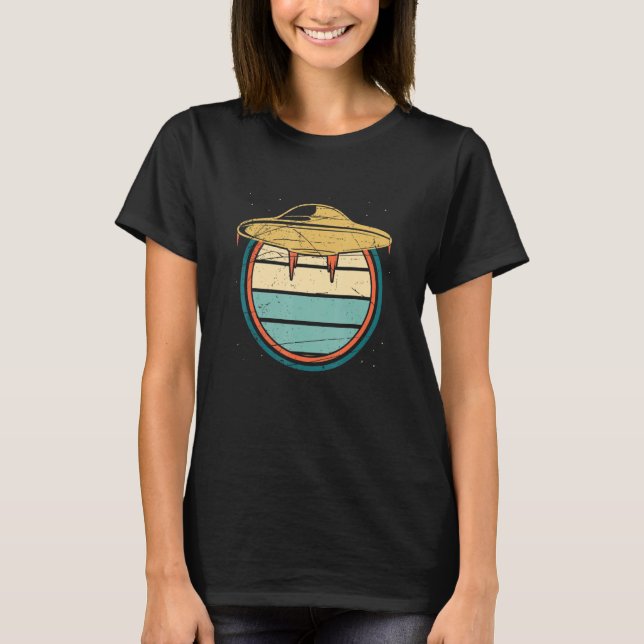 Retro Extraterrestrial Outer Space Ufo Abduction A T-Shirt (Front)