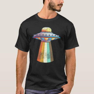 Retro Extraterrestrial Space Ufo Abduction Sci Fi  T-Shirt