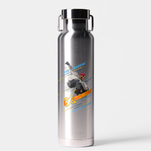 Retro Extreme Sport Skateboarder   Water Bottle