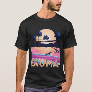 Retro Exuma Bahamas Souvenir Surf T-Shirt