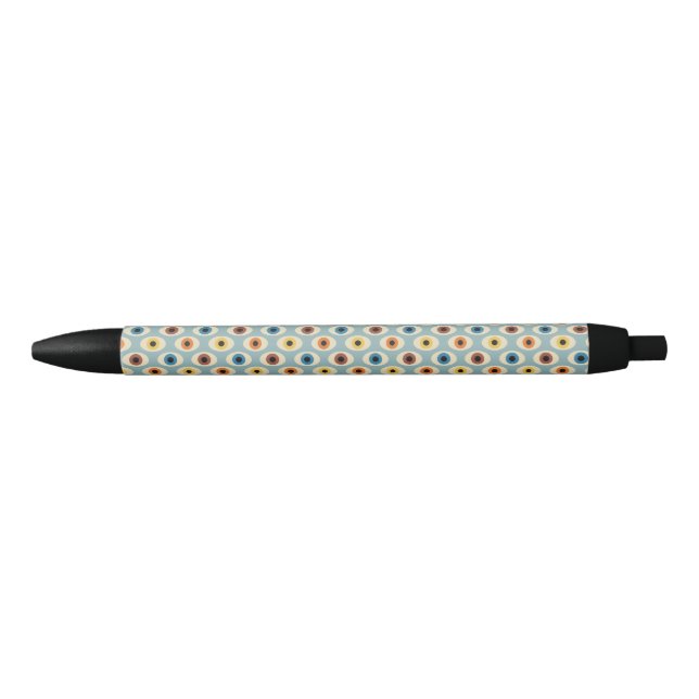 Retro Eye Pattern Black Ink Pen (Front)