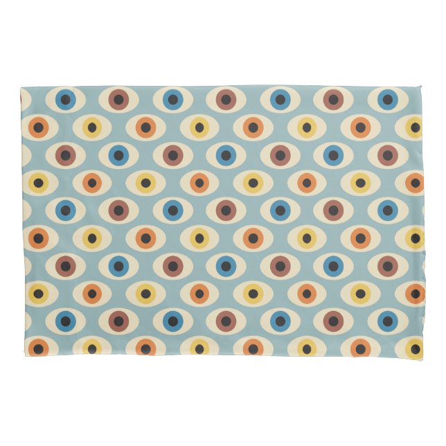 Retro Eye Pattern Pillowcase (Front)