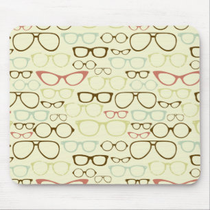 Retro Eyeglass Hipster Mouse Mat