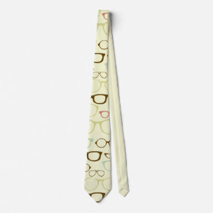 Retro Eyeglass Hipster Neck Tie
