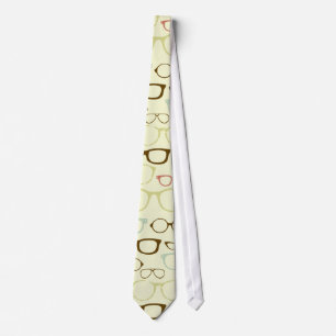 Retro Eyeglass Hipster Tie