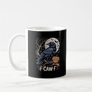 Retro F-Caw-F Bird Crow Funny Crow Bird Cawing Gru Coffee Mug