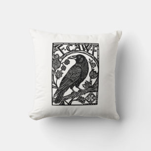 Retro F Caw F Crow Funny Saying Meme Design Cushion