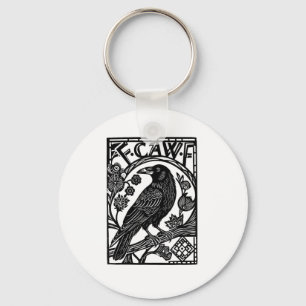 Retro F Caw F Crow Funny Saying Meme Design Key Ring