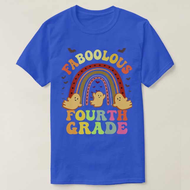Retro FABOOLOUS 4TH GRADE TEACHER Costume This Is  T-Shirt (Design Front)