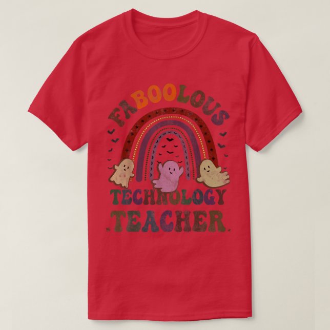 Retro FABOOLOUS TECHNOLOGY TEACHER Costume This Is T-Shirt (Design Front)