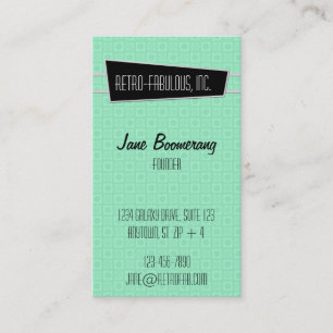 Retro-Fabulous Vertical Business Card