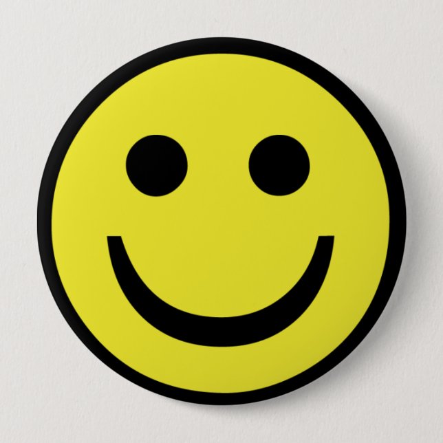 retro face 10 cm round badge (Front)