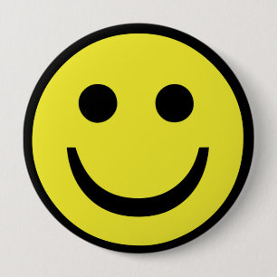 retro face 10 cm round badge