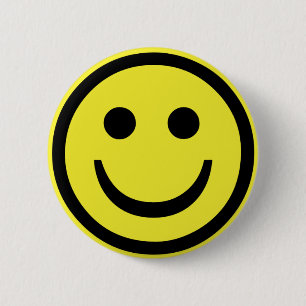 retro face 6 cm round badge