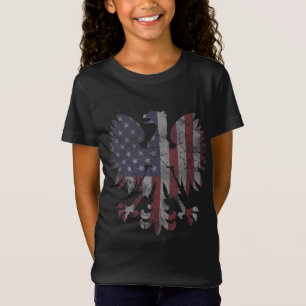 Retro Fade Polish American Flag Eagle Heritage Men T-Shirt