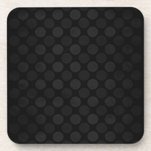 Retro faded black circles pattern coaster