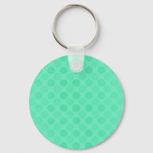 Retro faded green circles pattern key ring