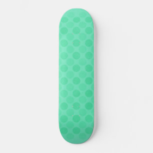 Retro faded green circles pattern skateboard