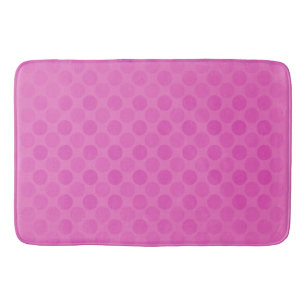 Retro faded pink circles pattern bath mat