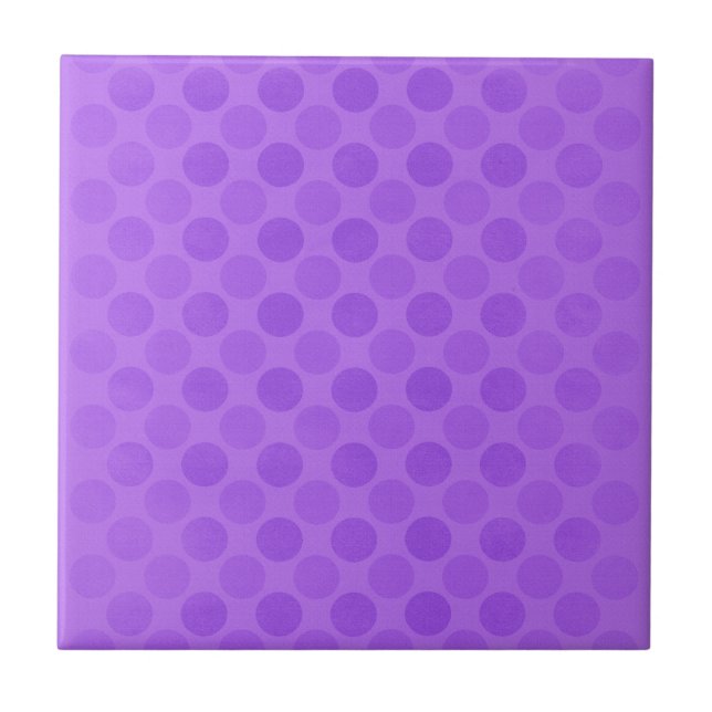 Retro faded purple circles pattern tile (Front)