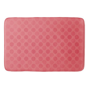 Retro faded red circles pattern bath mat