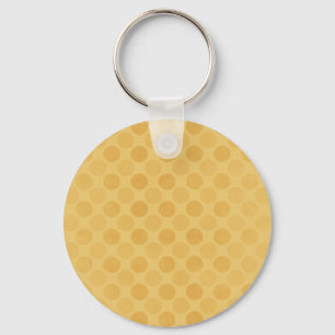 Retro faded yellow circles pattern key ring