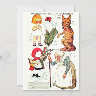 Retro Fairy Tale Halloween 🎃  Paper Dolls  Thank You Card