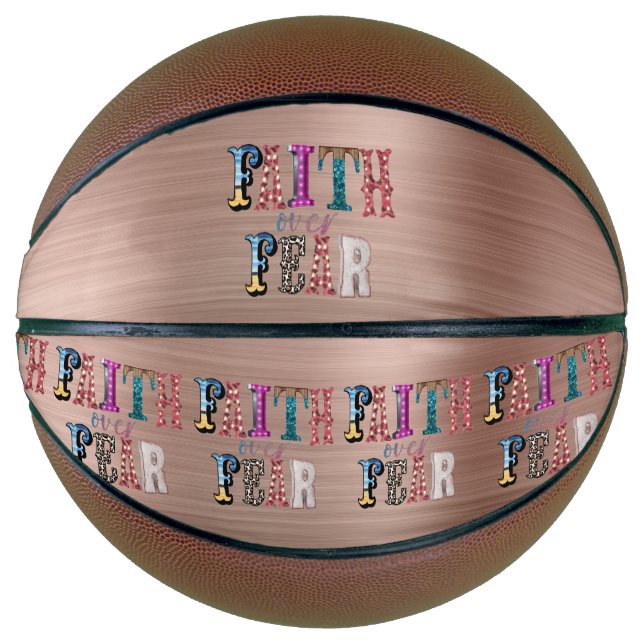 Retro Faith Over Fear   Basketball (Front)