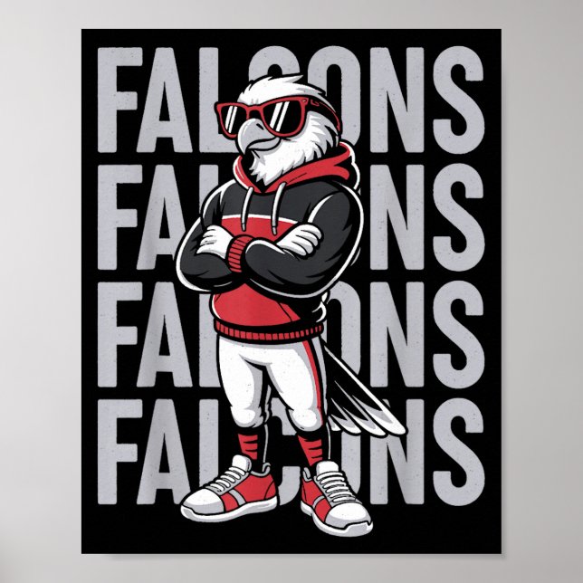 Retro Falcon Gift For Men Women Boys Girls Kids  Poster (Front)