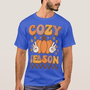 Retro Fall Cosy Season Cute Fall Pumpkin Autumn Th T-Shirt
