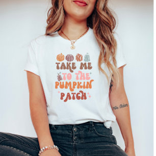 Retro Fall Lover Quote Pumpkin Patch T-Shirt