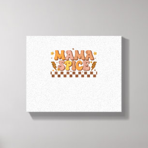 Retro Fall Pumpkin Autumn Thanksgiving Family Mama Canvas Print