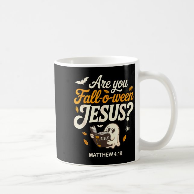 Retro Fall Religious Bible Matthew Are You Fall-o- Coffee Mug (Right)
